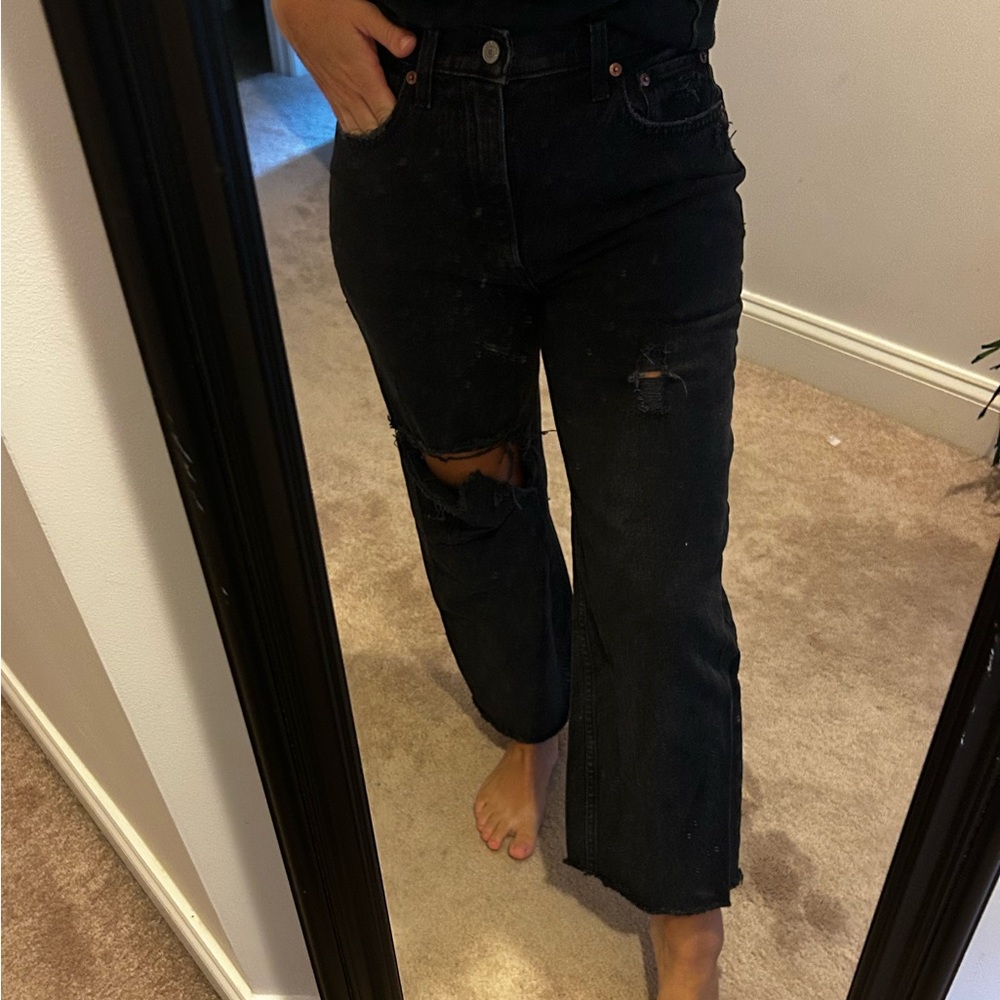 Abercrombie & Fitch high rise 90s relaxed jean (XS inseam)